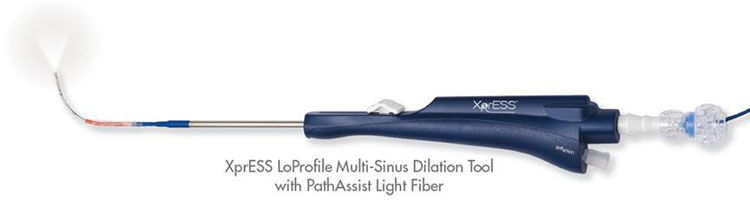 XprESS LoProfile Multi-Sinus Dilation Tool with PathAssist Light Fiber